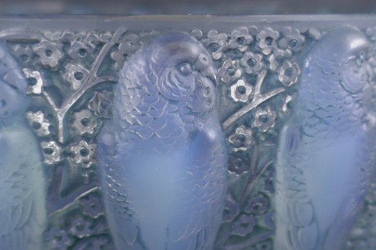 ルネ・ラリック　ガラス製　フルーツボウル　インコ柄　フランス製