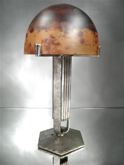 ドーム兄弟（ドーム・ナンシー）テーブルランプ　パート・ド・ヴェール　1920-30年代　アール・デコ様式