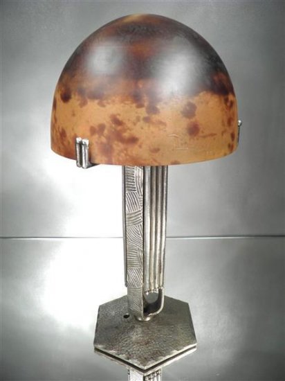 ドーム兄弟（ドーム・ナンシー）テーブルランプ　パート・ド・ヴェール　1920-30年代　アール・デコ様式