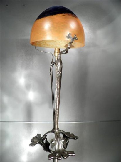 ドーム兄弟（ドーム・ナンシー）テーブルランプ　パート・ド・ヴェール　1900-10年代　アール・ヌーボー様式