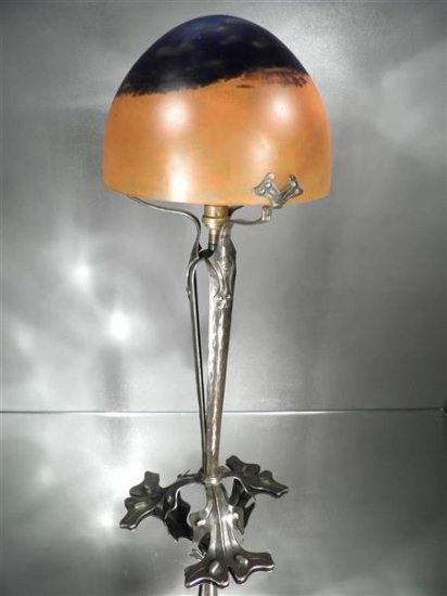 ドーム兄弟（ドーム・ナンシー）テーブルランプ　パート・ド・ヴェール　1900-10年代　アール・ヌーボー様式