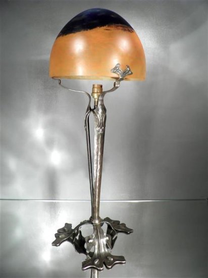 ドーム兄弟（ドーム・ナンシー）テーブルランプ　パート・ド・ヴェール　1900-10年代　アール・ヌーボー様式