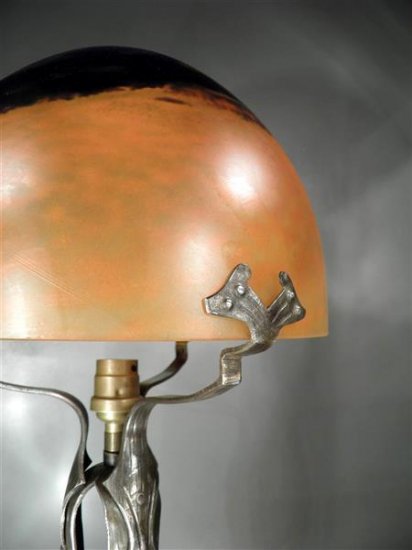 ドーム兄弟（ドーム・ナンシー）テーブルランプ　パート・ド・ヴェール　1900-10年代　アール・ヌーボー様式