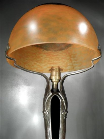 ドーム兄弟（ドーム・ナンシー）テーブルランプ　パート・ド・ヴェール　1900-10年代　アール・ヌーボー様式