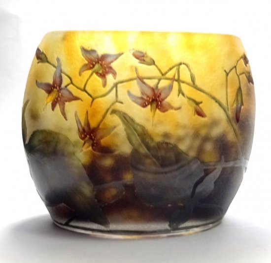 ドーム兄弟（ドーム・ナンシー）　花瓶　パート・ド・ヴェール　アール・ヌーボー様式　1900年頃