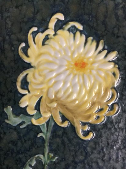 Meissen マイセン 陶板 ダリア 四季シリーズの中の１枚 最高峰最高級作品！