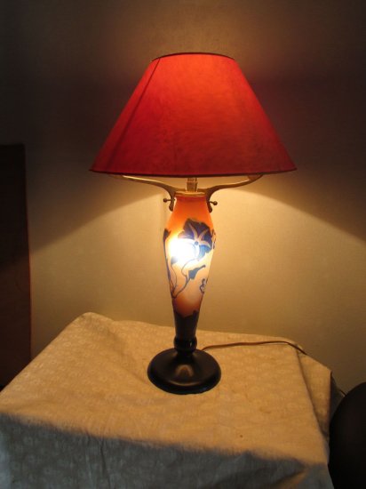 エミールガレ Emile galle 朝顔文様 ランプ