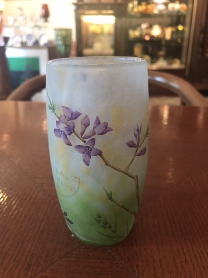 ドームナンシー Daum Nancy ジンチョウゲの花のタンブラー花瓶