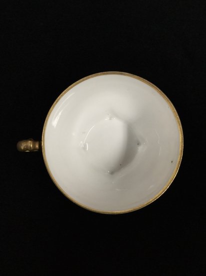 オールドノリタケ 金盛上 ピンクローズ カップ＆ソーサー