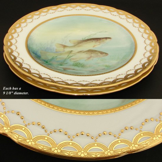 アンティーク・ミントンプレート・ペアセット（直径約23㎝）