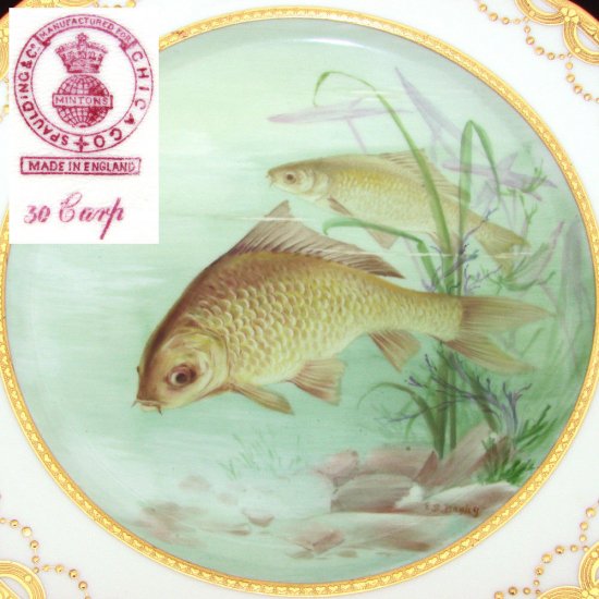 アンティーク・ミントンプレート・ペアセット（直径約23㎝）