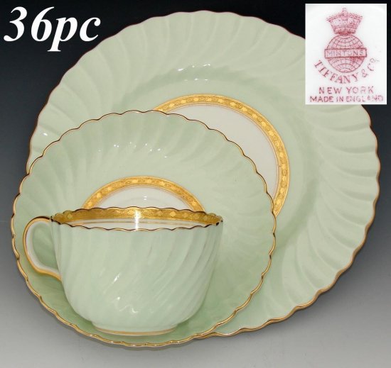 ヴィンテージ・ミントン・ティファニー・12セット・ティーカップ・デザートプレートセット