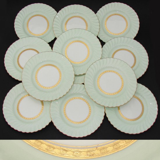 ヴィンテージ・ミントン・ティファニー・12セット・ティーカップ・デザートプレートセット