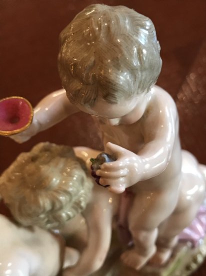 マイセン Meissen 19世紀貴重名作 アシエ作 三人の天使 収穫 秋の寓意
