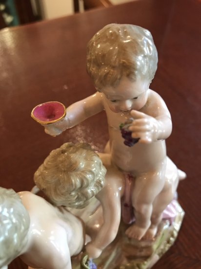 マイセン Meissen 19世紀貴重名作 アシエ作 三人の天使 収穫 秋の寓意