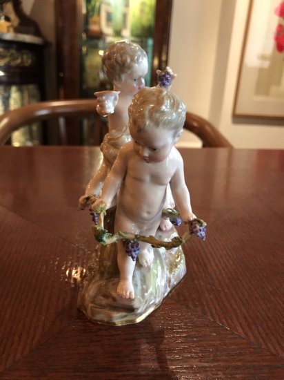 マイセン Meissen 19世紀貴重名作 アシエ作 三人の天使 収穫 秋の寓意