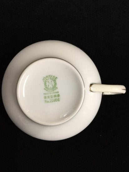 オールドノリタケ ブラックリム金彩装飾 カップ&ソーサー