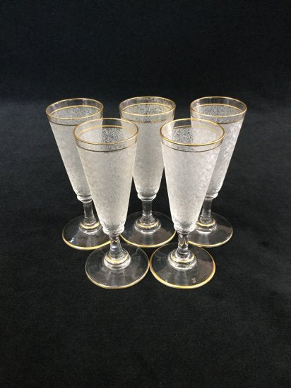 オールドバカラ baccarat 金彩 デカンタ＆グラス5個＆トレーセット