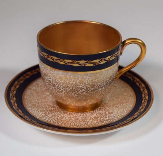 ロイヤルウースター 金彩小花柄 デミタスカップ＆ソーサー