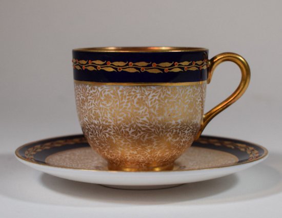 ロイヤルウースター 金彩小花柄 デミタスカップ＆ソーサー