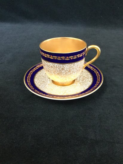 ロイヤルウースター 金彩小花柄 デミタスカップ＆ソーサー