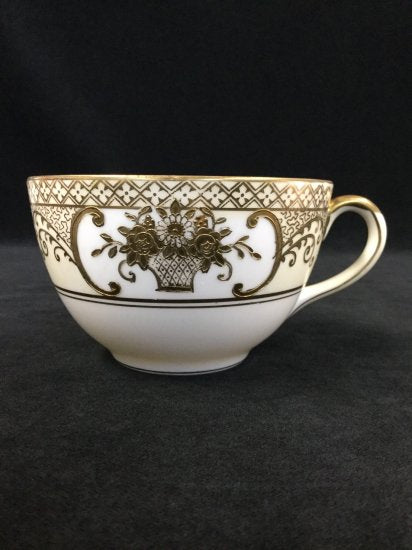 オールドノリタケ Noritake 花かご紋様 金彩 カップ＆ソーサー