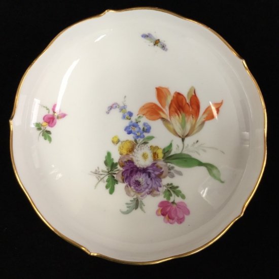 マイセン フラワーブーケ 昆虫 5つ花 カップ ソーサー 皿 ３点 トリオ 1級品 310A