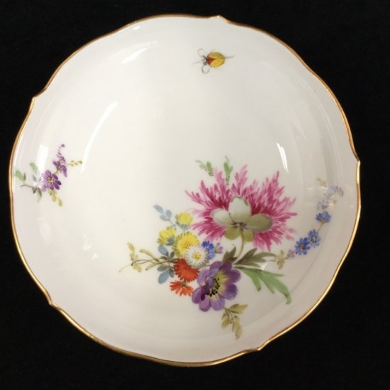 マイセン フラワーブーケ 昆虫 5つ花 カップ ソーサー 皿 ３点 トリオ 1級品 311A