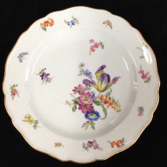 マイセン フラワーブーケ 昆虫 5つ花 カップ ソーサー 皿 ３点 トリオ 1級品 312A
