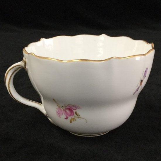 マイセン フラワーブーケ 昆虫 5つ花 カップ ソーサー 皿 ３点 トリオ 1級品 312A
