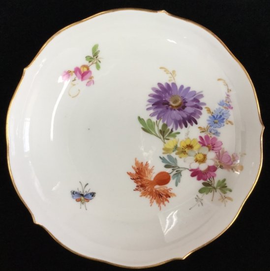 マイセン フラワーブーケ 昆虫 5つ花 カップ ソーサー 皿 ３点 トリオ 1級品 315A