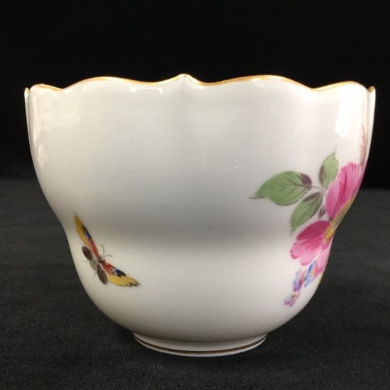 マイセン フラワーブーケ 昆虫 5つ花 カップ ソーサー 皿 ３点 トリオ 1級品 315A