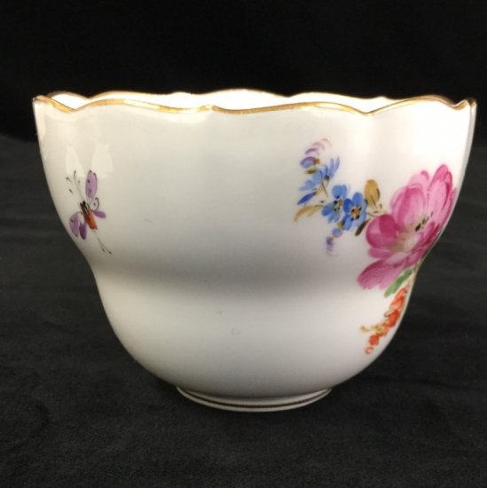 マイセン フラワーブーケ 昆虫 5つ花 カップ ソーサー 皿 ３点 トリオ 1級品 317A