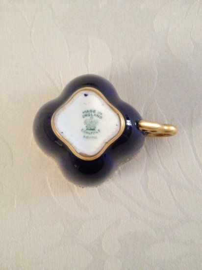 コールポート(Coalport) / アンティーク ミニチュアカップ&ソーサー / コバルトブルー & ゴールド