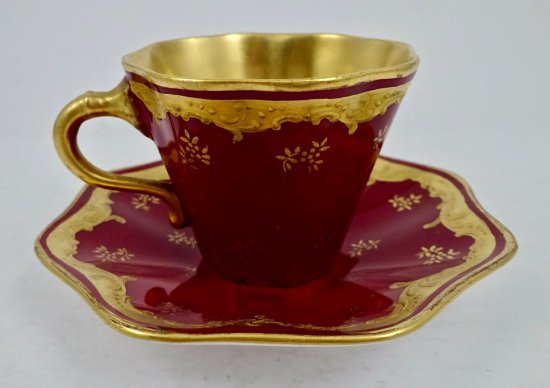 コールポート　アンティークデミタス コールポート(Coalport) アンティーク デミタスカップ & ソーサー A