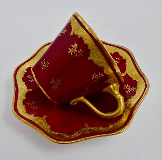 コールポート(Coalport)  アンティーク  デミタスカップ & ソーサー A