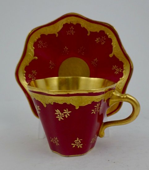 コールポート(Coalport)  アンティーク  デミタスカップ & ソーサー A