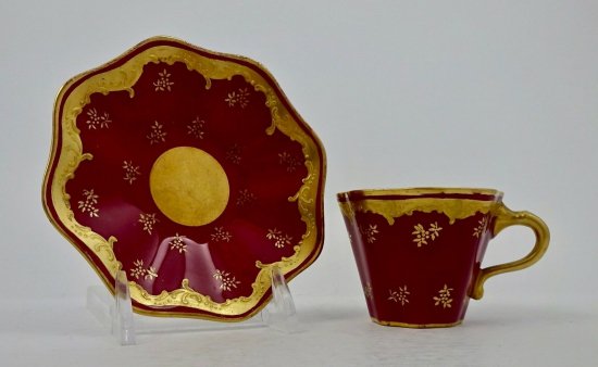 コールポート(Coalport)  アンティーク  デミタスカップ & ソーサー A