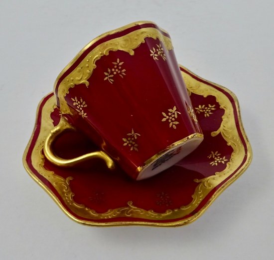 コールポート(Coalport)  アンティーク  デミタスカップ & ソーサー A