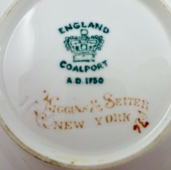 コールポート(Coalport)  アンティーク  デミタスカップ & ソーサー A