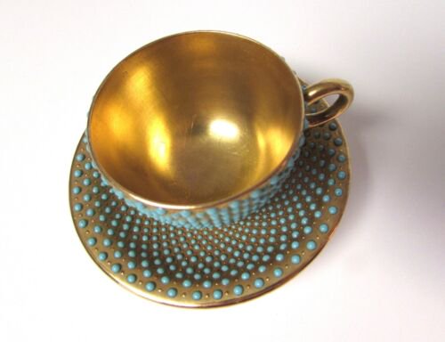 コールポート　ターコイズジュエルのカップ＆ソーサー（コールポート動画）