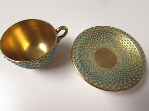 コールポート　ターコイズジュエルのカップ＆ソーサー（コールポート動画）