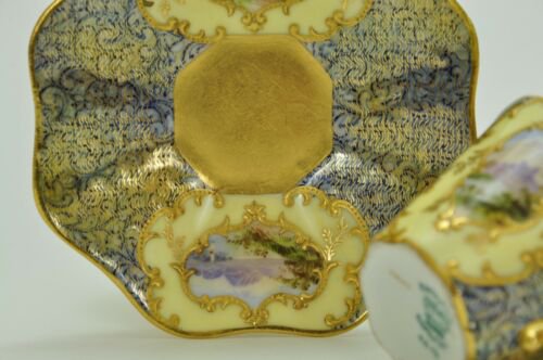 コールポート　最高峰の作品　小窓に風景が描かれたカップ＆ソーサー（コールポート動画）