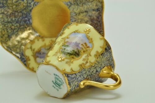 コールポート　最高峰の作品　小窓に風景が描かれたカップ＆ソーサー（コールポート動画）