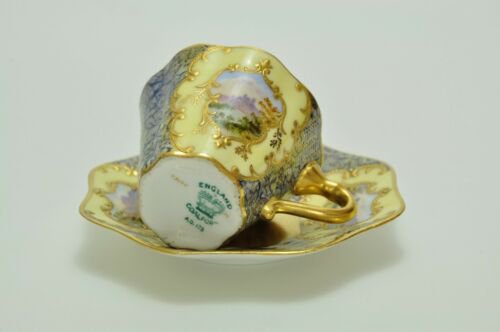 コールポート　最高峰の作品　小窓に風景が描かれたカップ＆ソーサー（コールポート動画）