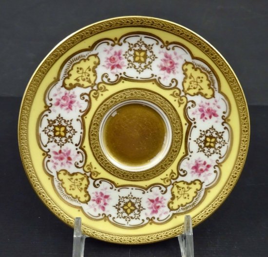 コールポート　アンティーク　デミタスカップカップ&ソーサー　エナメル&金箔