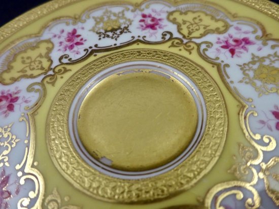 コールポート　アンティーク　デミタスカップカップ&ソーサー　エナメル&金箔