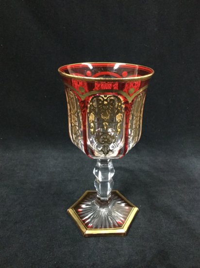 D0047 バカラ Baccarat アルクール エンパイア 金彩 ワイングラス 
