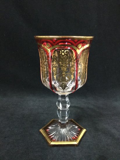 バカラ baccarat エンパイア クランベリー 金彩 ワイングラス