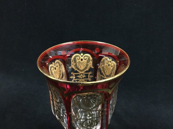 バカラ baccarat エンパイア クランベリー 金彩 ワイングラス